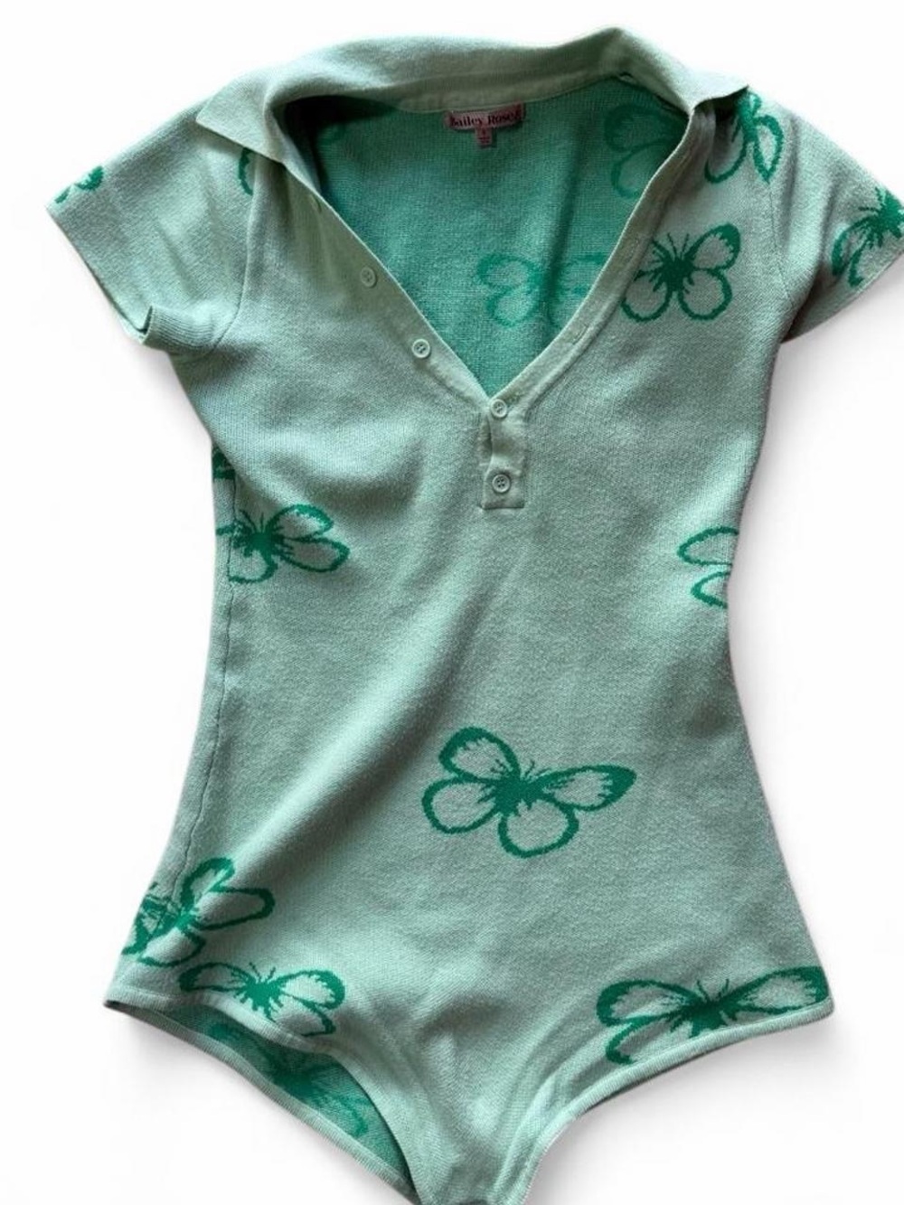 Bailey Rose Mint Green Butterfly Romper